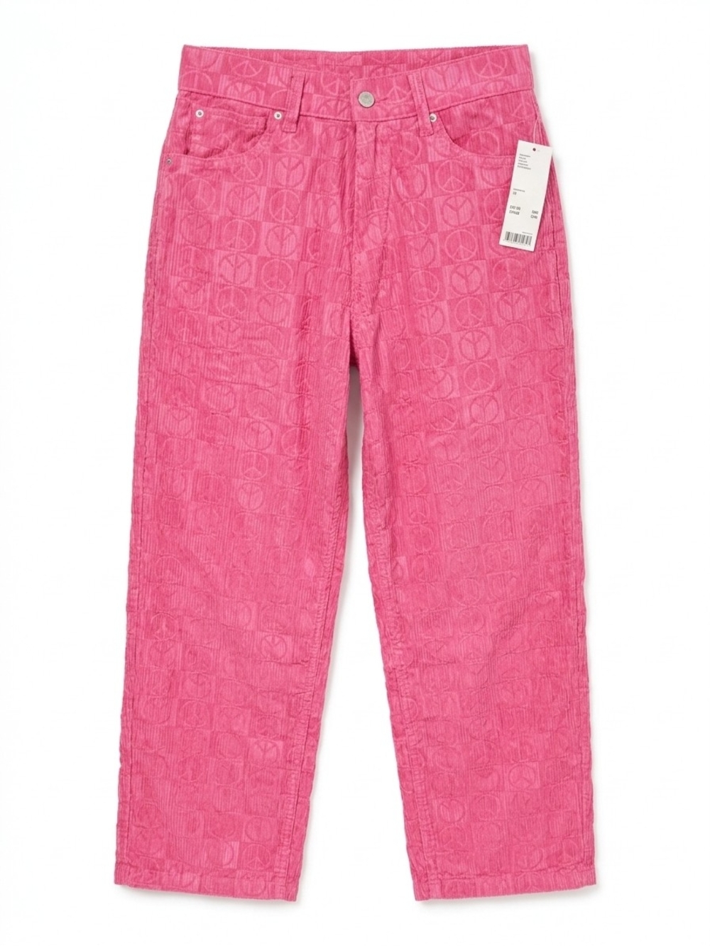Urban Outfitters BDG "Rih" Embossed Peace Sign Corduroy Pants